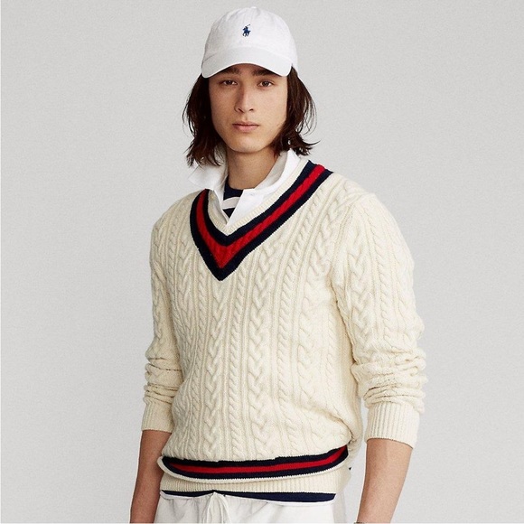 Polo Ralph Lauren Iconic Cricket Tennis Sweater NWT Medium - Picture 2 of 2